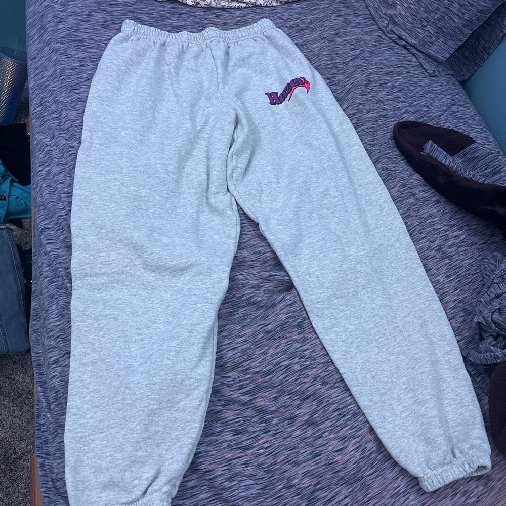 Hazel Light Gray Track Pants